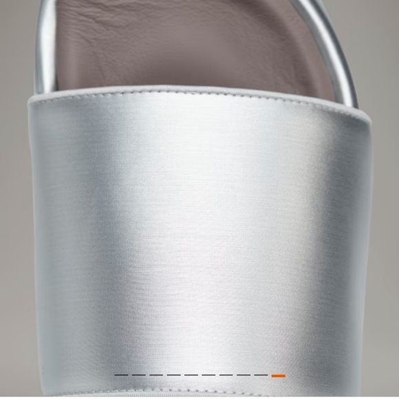 ADIDAS Y-3 SLIDE Silver Metallic 5 NWT - Picture 7 of 10